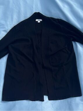 Croft & Barrow Black Open-Front Cardigan